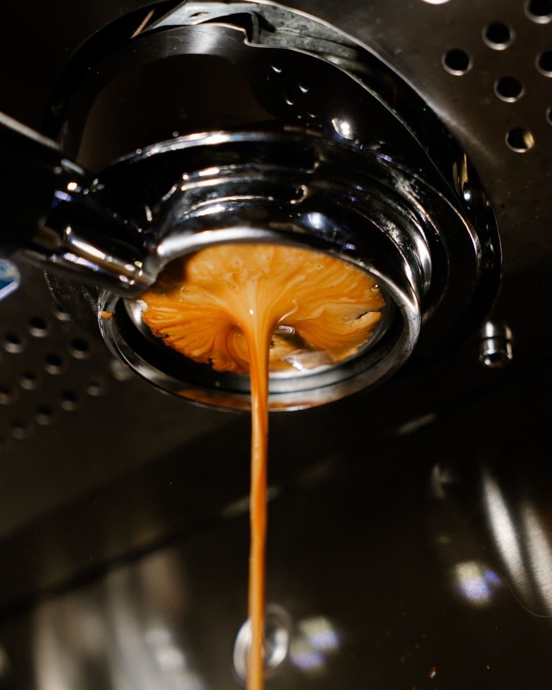 Espresso being pulled at Pour It