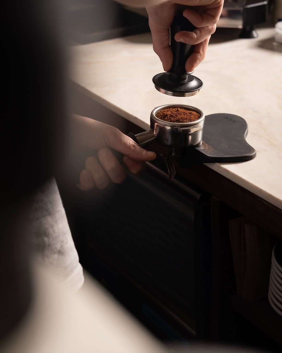 Dark barista shot
