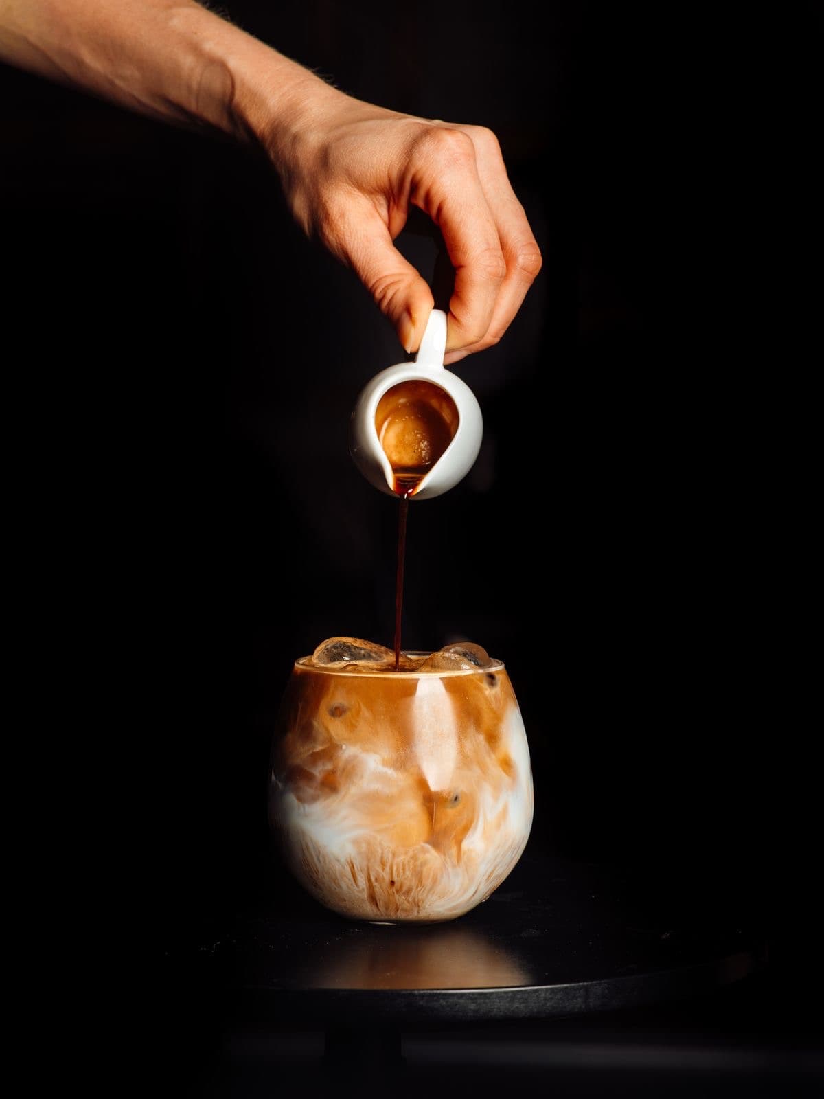 Dark coffee shot